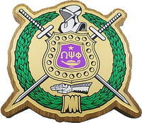 Omega Psi Phi Domed Crest Wood Plaque [Brown]