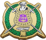Omega Psi Phi Domed Crest Wood Plaque [Brown]