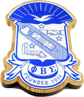 Phi Beta Sigma Domed Crest Wood Plaque [Brown]