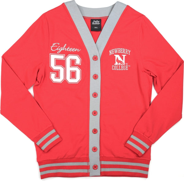 Big Boy Newberry Wolves S10 Womens Cardigan [Red]
