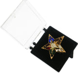 Eastern Star Symbol Jeweled Cut-Out Lapel Pin [Gold]