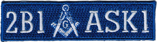 Mason Symbol 2B1 ASK1 Iron-On Patch [Blue]