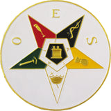 Eastern Star Classic Round Car Emblem [White]