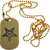 Eastern Star Double Sided Dog Tag [Gold]