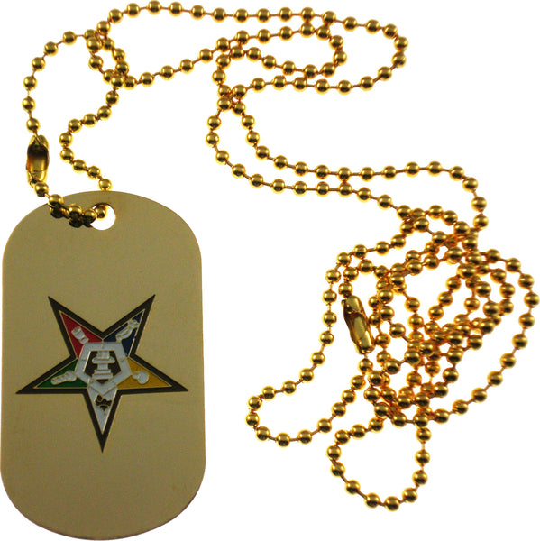 Eastern Star Double Sided Dog Tag [Gold]