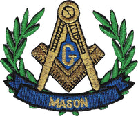 Mason Wreath Iron-On Patch [Gold]