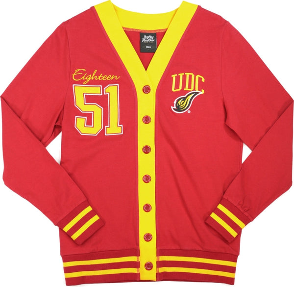 Big Boy District Of Columbia Firebirds S10 Womens Cardigan [Crimson Red]