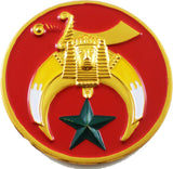 Shriner Symbol Round Car Emblem [Red]
