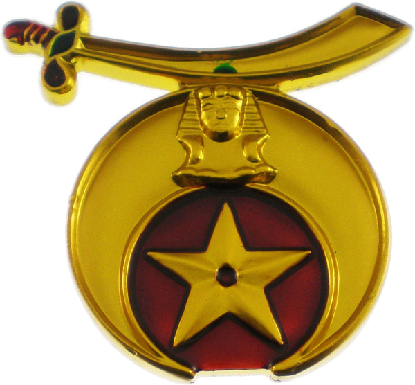 Shriner Sword Symbol Cut-Out Car Emblem [Gold]
