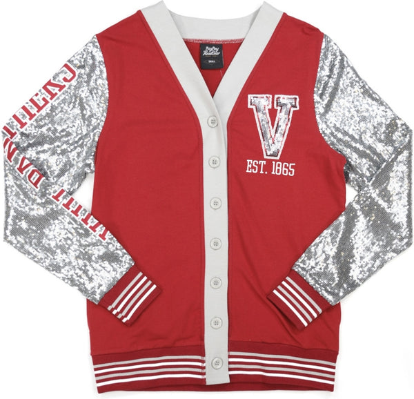 Big Boy Virginia Union Panthers S9 Womens Cardigan [Maroon]
