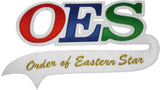 Order Of Eastern Star Tail Tackle Twill Iron-On Patch [White]