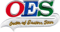 Order Of Eastern Star Tail Tackle Twill Iron-On Patch [White]