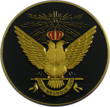 33rd Degree Wings Up Round Car Emblem [Dark Blue]