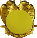 Scottish Rite 32nd Degree Wings Down Die Cut Car Emblem [Gold]