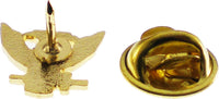 Scottish Rite 32nd Degree Wings Up Rhinestone Small Lapel Pin [Gold]