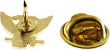 Scottish Rite 32nd Degree Wings Up Rhinestone Small Lapel Pin [Gold]