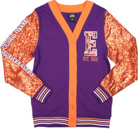 Big Boy Edward Waters Tigers S9 Womens Cardigan [Purple]