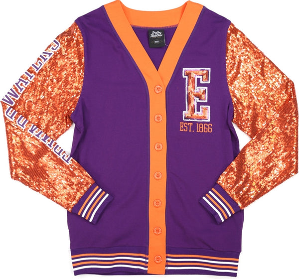 Big Boy Edward Waters Tigers S9 Womens Cardigan [Purple]