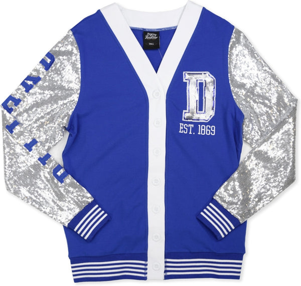 Big Boy Dillard Bleu Devils S9 Womens Cardigan [Royal Blue]