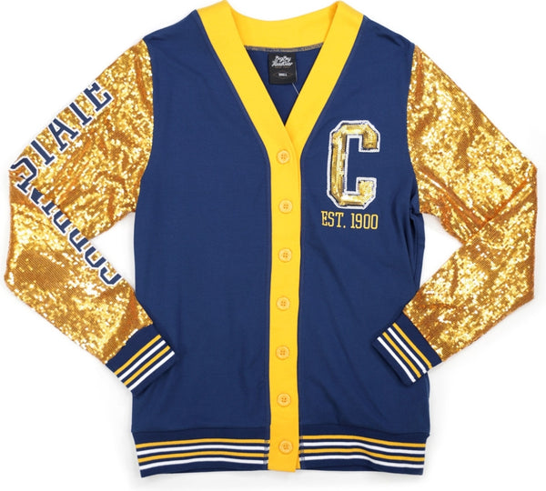 Big Boy Coppin State Eagles S9 Womens Cardigan [Navy Blue]