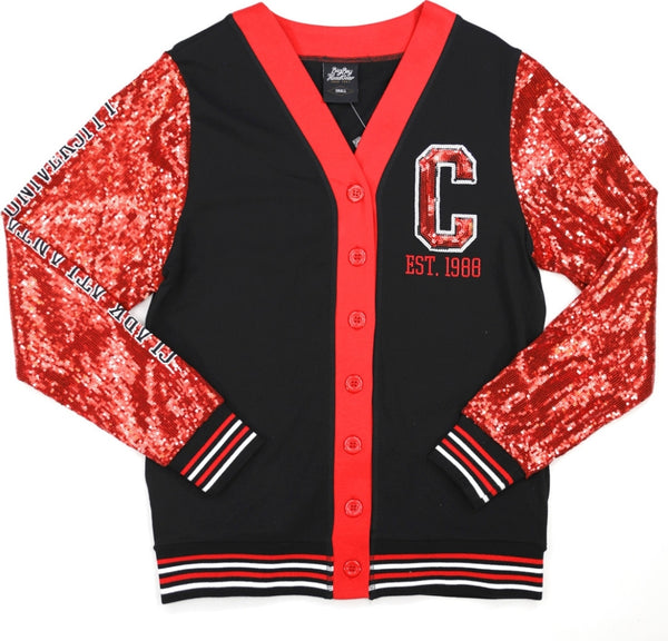 Big Boy Clark Atlanta Panthers S9 Womens Cardigan [Black]