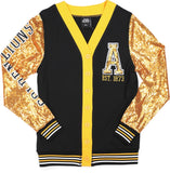 Big Boy Arkansas At Pine Bluff Golden Lions S9 Womens Cardigan [Black]