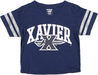Big Boy Xavier Musketeers S4 Cropped Womens Tee [Navy Blue]