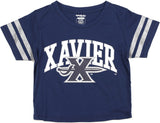 Big Boy Xavier Musketeers S4 Cropped Womens Tee [Navy Blue]