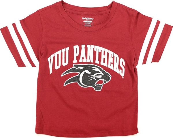 Big Boy Virginia Union Panthers S4 Cropped Womens Tee [Maroon]