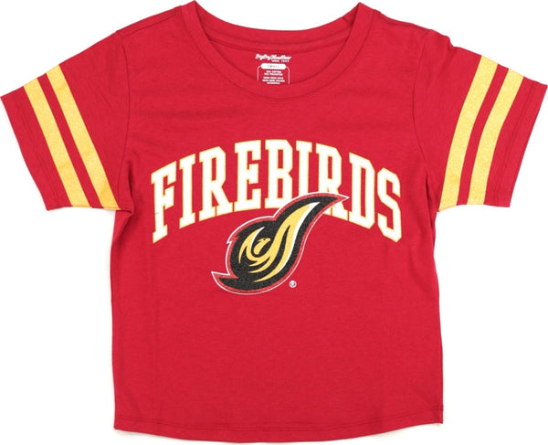 Big Boy District Of Columbia Firebirds S4 Cropped Womens Tee [Crimson Red]