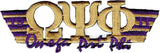 Omega Psi Phi 2-Tone 3-N-1 Wing Design Iron-On Patch [Gold]