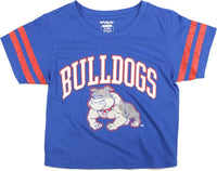 Big Boy Tougaloo Bulldogs S4 Cropped Womens Tee [Royal Blue]
