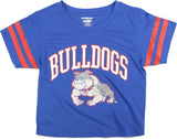 Big Boy Tougaloo Bulldogs S4 Cropped Womens Tee [Royal Blue]