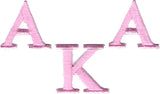 Alpha Kappa Alpha Small Letters Iron-On Patch Set [Pink]