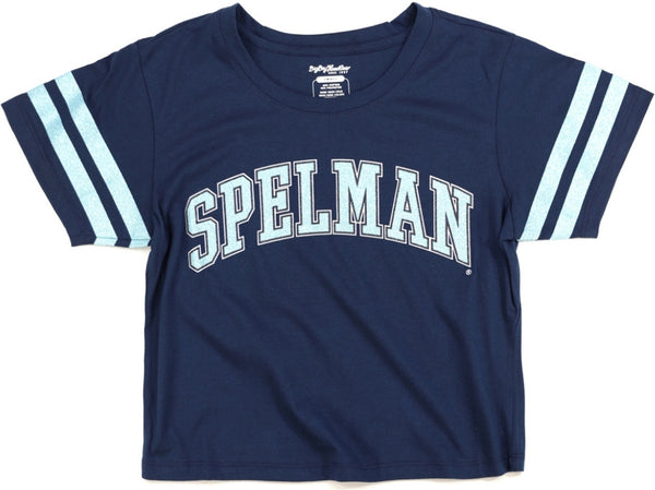 Big Boy Spelman College S4 Cropped Womens Tee [Navy Blue]