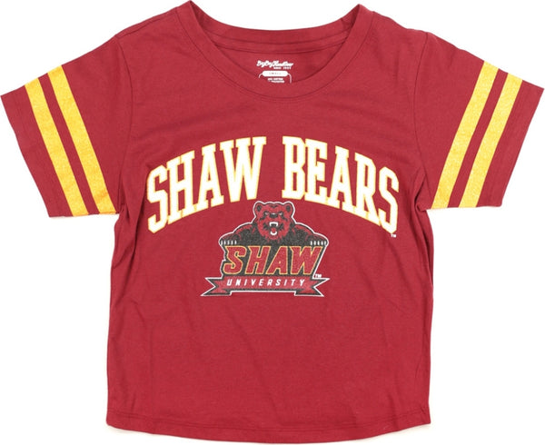 Big Boy Shaw Bears S4 Cropped Womens Tee [Maroon]