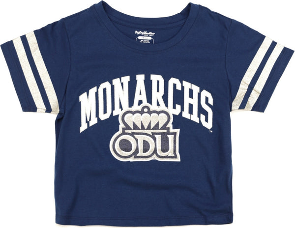 Big Boy Old Dominion Monarchs S4 Foil Cropped Womens Tee [Navy Blue]