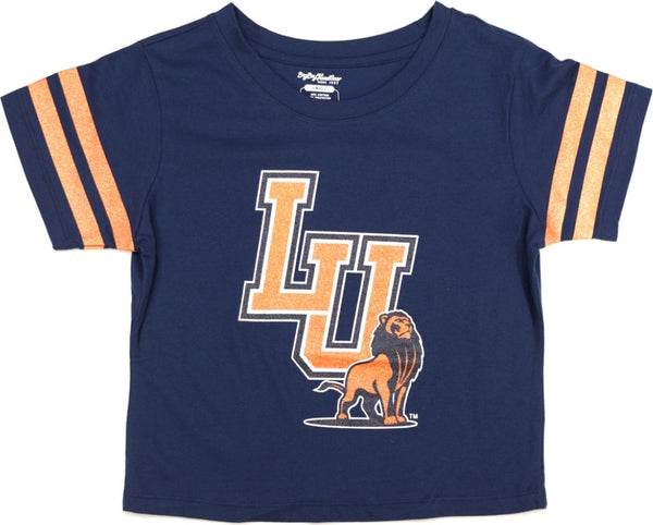 Big Boy Langston Lions S4 Cropped Womens Tee [Navy Blue]