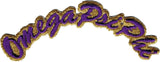 Omega Psi Phi Script Mini Rocker Iron-On Patch [Purple]