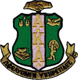 Alpha Kappa Alpha Crest Emblem Iron-On Patch [Green]