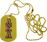 Alpha Kappa Alpha Double Sided Dog Tag [Gold]