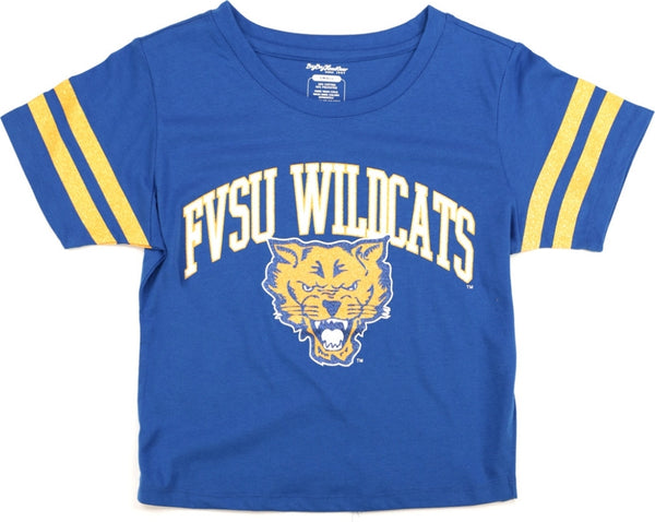 Big Boy Fort Valley State Wildcats S4 Cropped Womens Tee [Royal Blue]