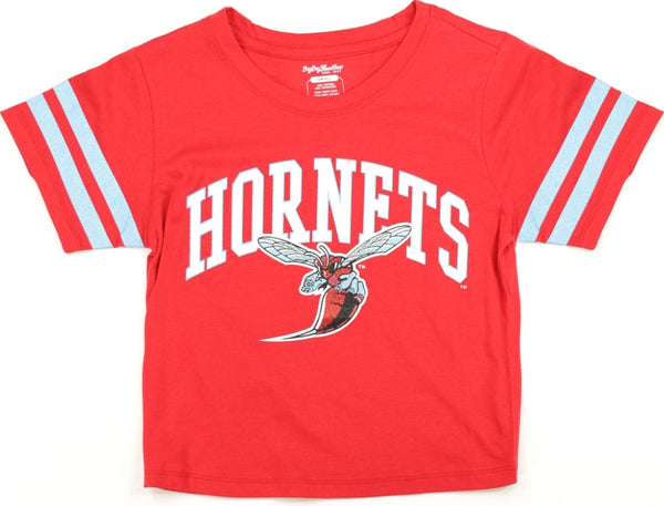Big Boy Delaware State Hornets S4 Cropped Womens Tee [Red]