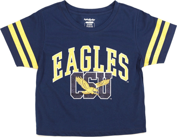 Big Boy Coppin State Eagles S4 Cropped Womens Tee [Navy Blue]