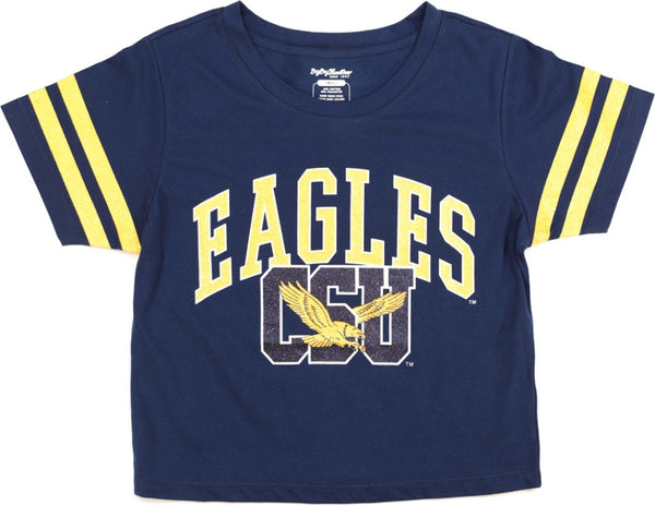 Big Boy Coppin State Eagles S4 Foil Cropped Womens Tee [Navy Blue]