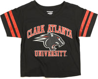 Big Boy Clark Atlanta Panthers S4 Cropped Womens Tee [Black]