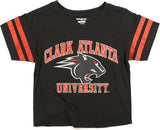 Big Boy Clark Atlanta Panthers S4 Cropped Womens Tee [Black]