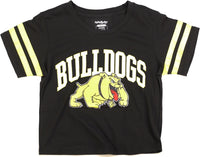 Big Boy Bowie State Bulldogs S4 Cropped Womens Tee [Black]