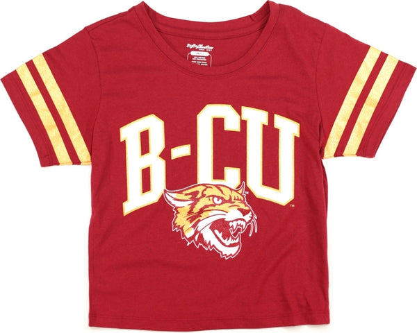 Big Boy Bethune-Cookman Wildcats S4 Cropped Womens Tee [Maroon]