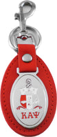 Kappa Alpha Psi Leather FOB Key Chain [Red]